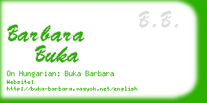 barbara buka business card